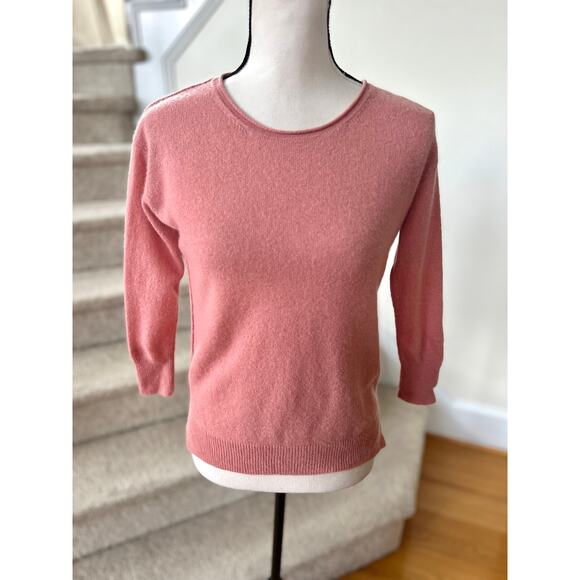 Inhabit Cashmere Mauve Pink Crewneck Long Sleeve Sweater - Picture 1 of 6
